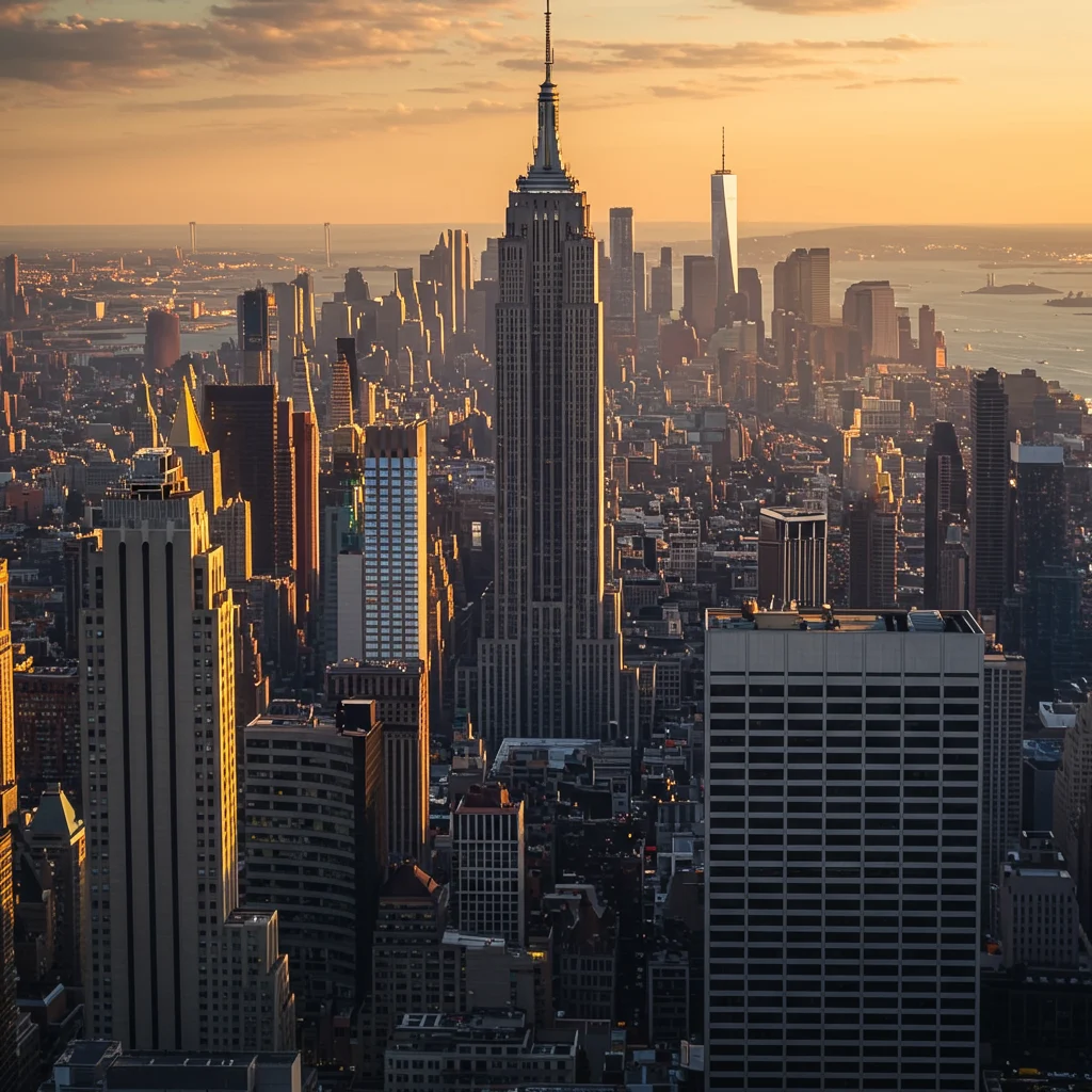 Empire State Building – panorama miasta z góry