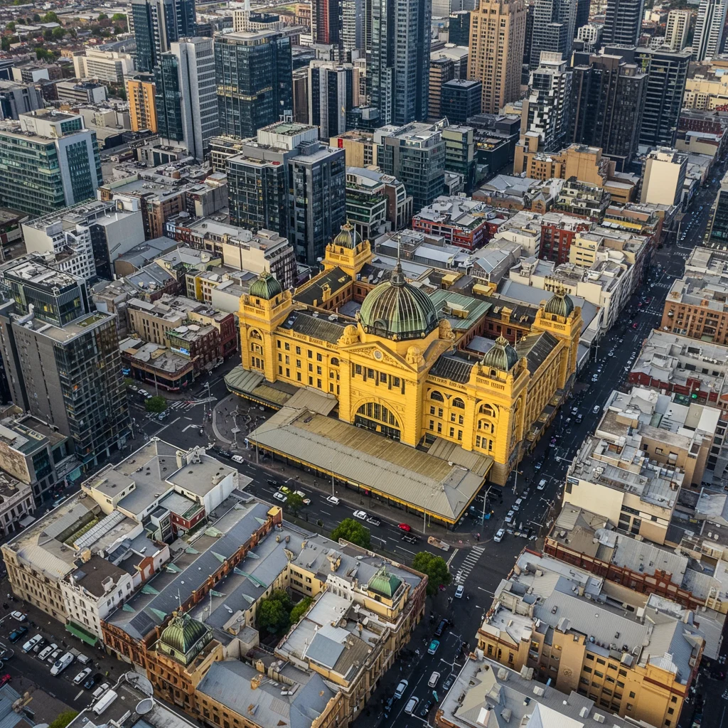 Gdzie znajduje się dworzec w Melbourne?