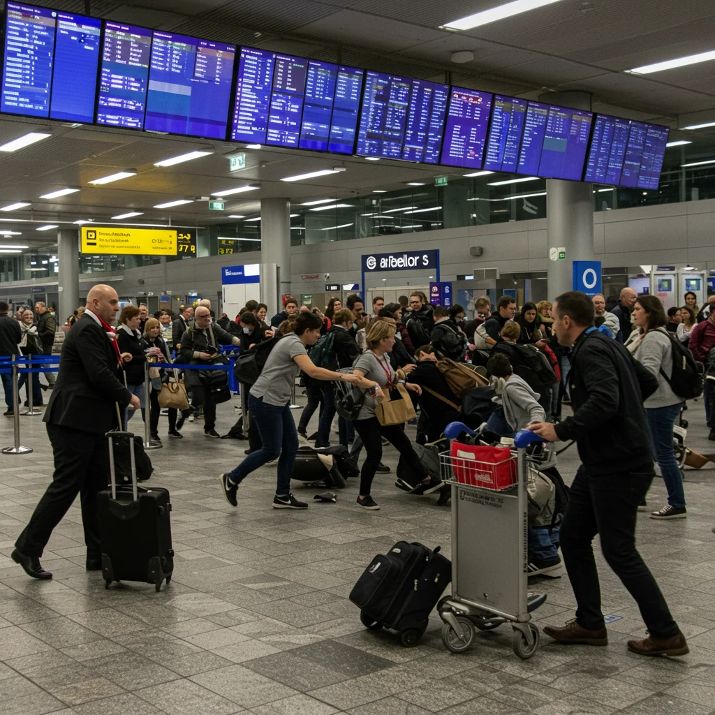 Reakcje personelu AirBerlin i lotniska Tegel na chaos